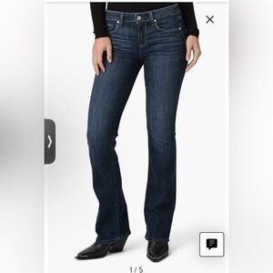 PAIGE Women's Dark Blue Boot Cut Jeans